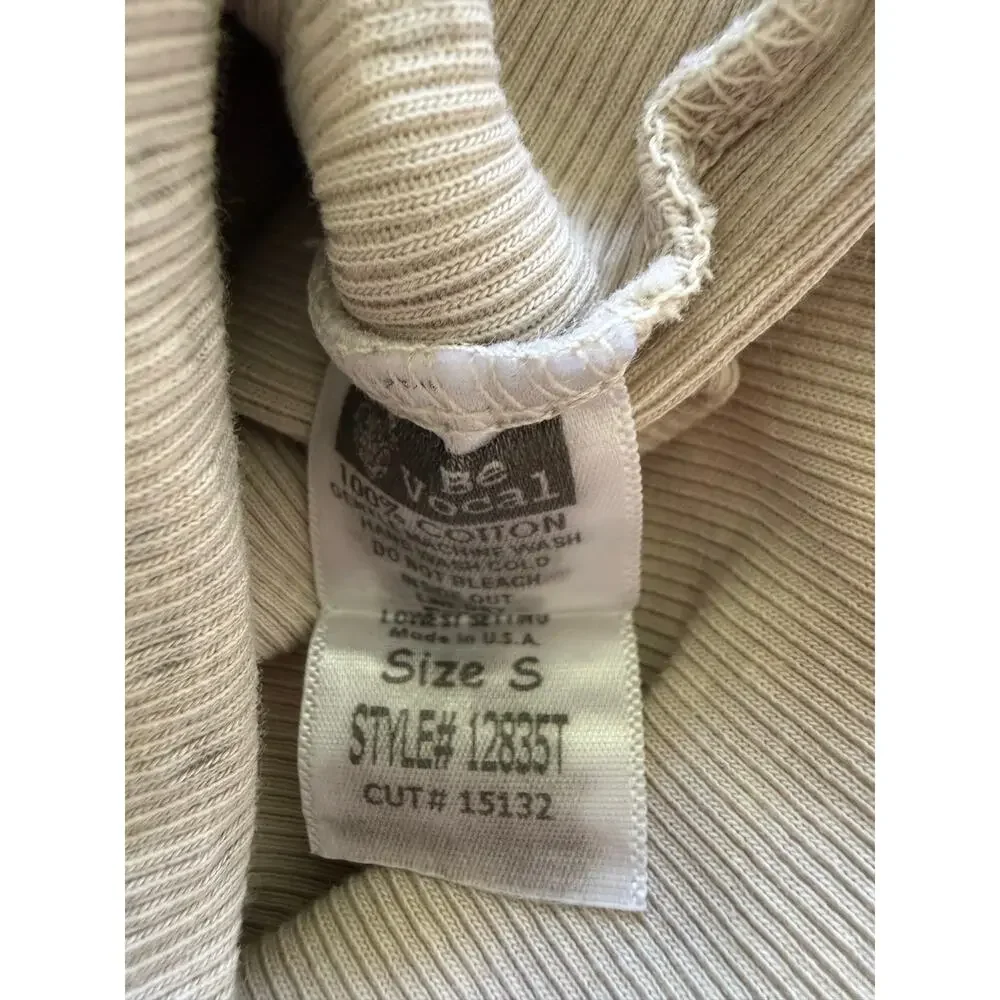 Vocal Brand Ribbed Knit Vintage Machine Tank, Size Small - Made in USA